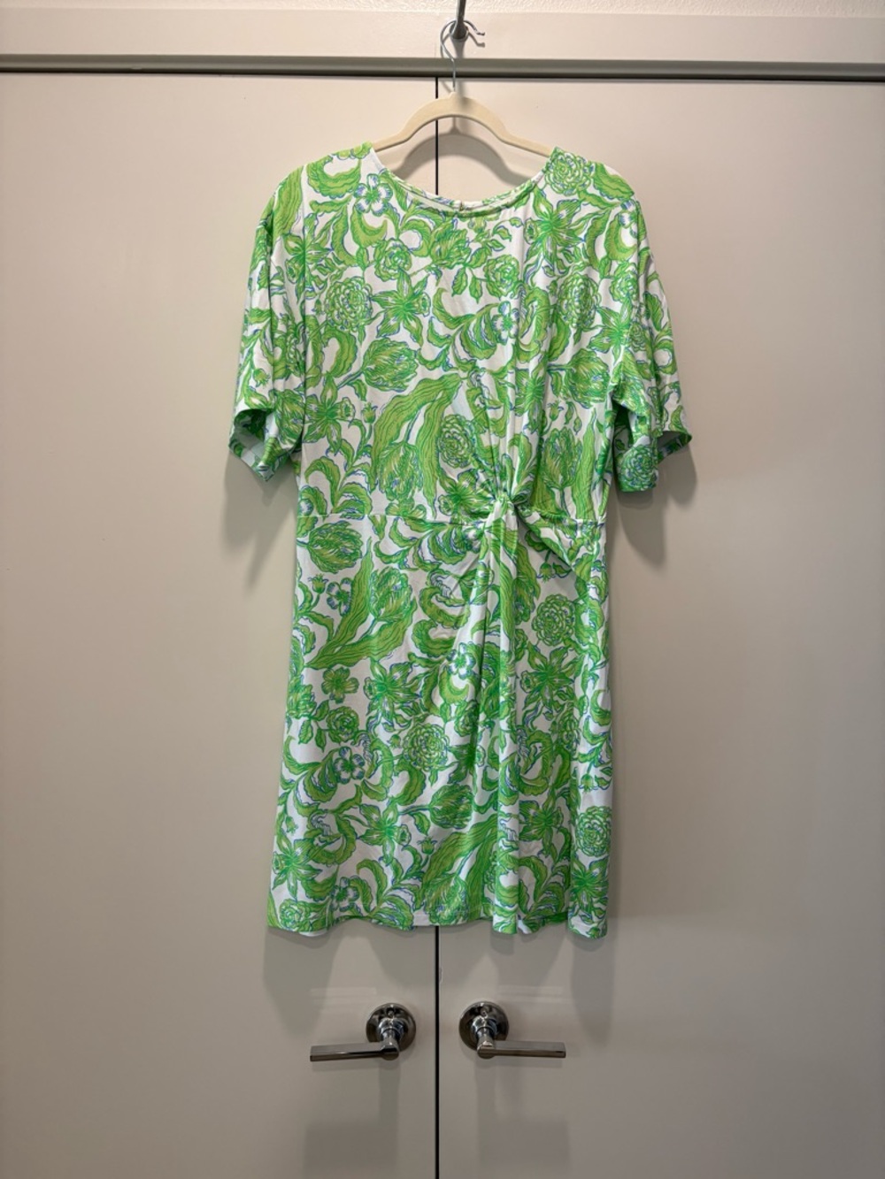 Lilly Pulitzer Shaw Dress with Bright Green & Blue Floral Print